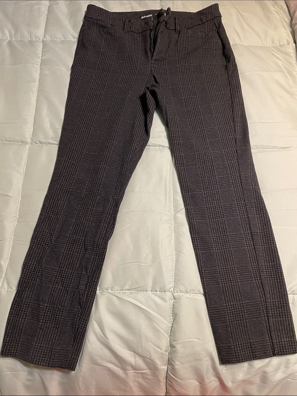 Old Navy Black Plaid Skinny Dress Pants